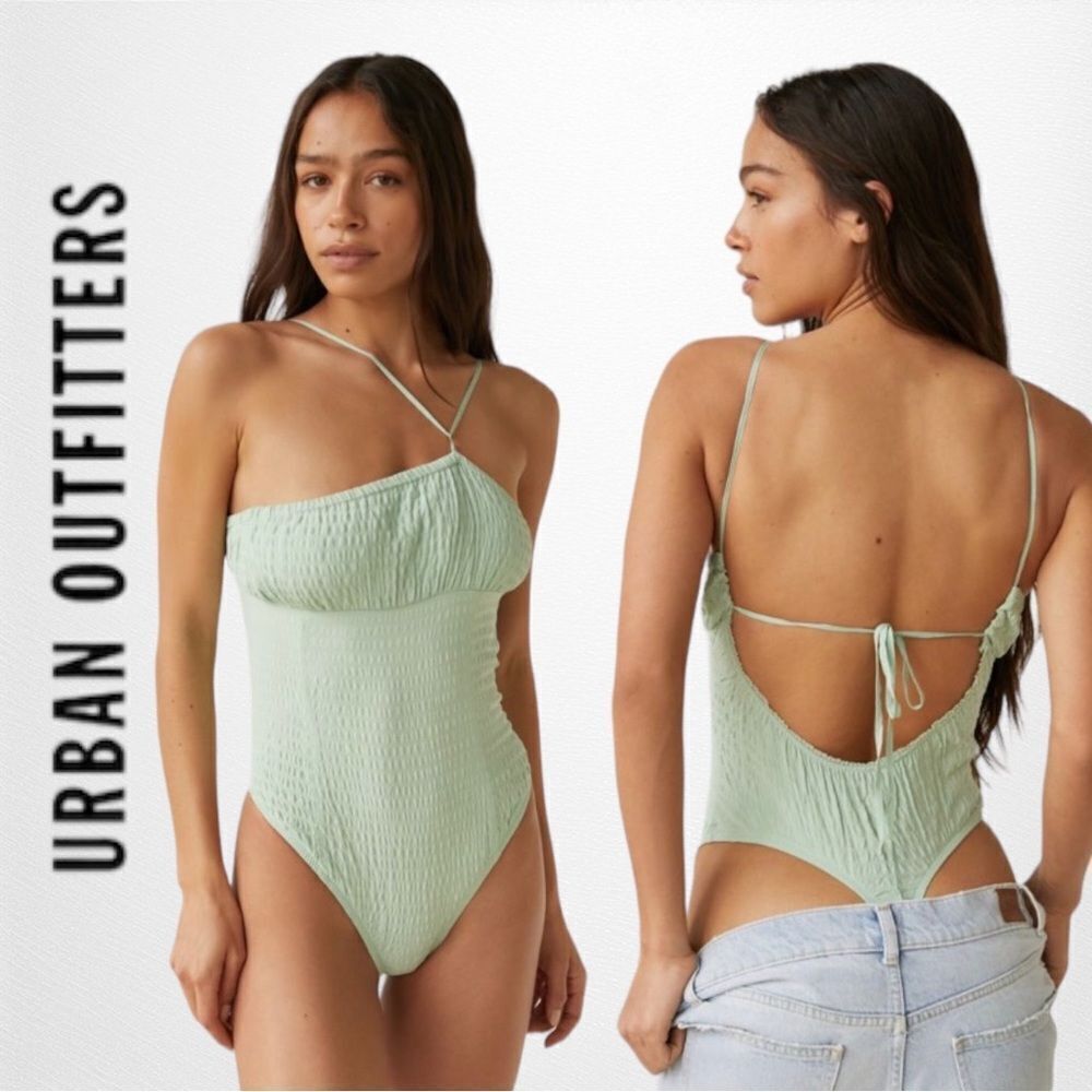 NEW Out From Under UO Urban Outfitters Natalia Smocked Bodysuit M